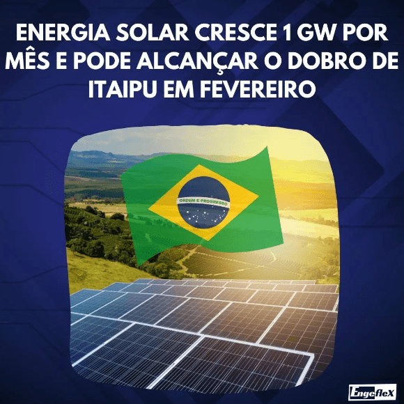 Energia Solar Cresce 1 Gw Por Mês E Pode Ultrapassar Itaipu Em Fevereiro Engeflex 